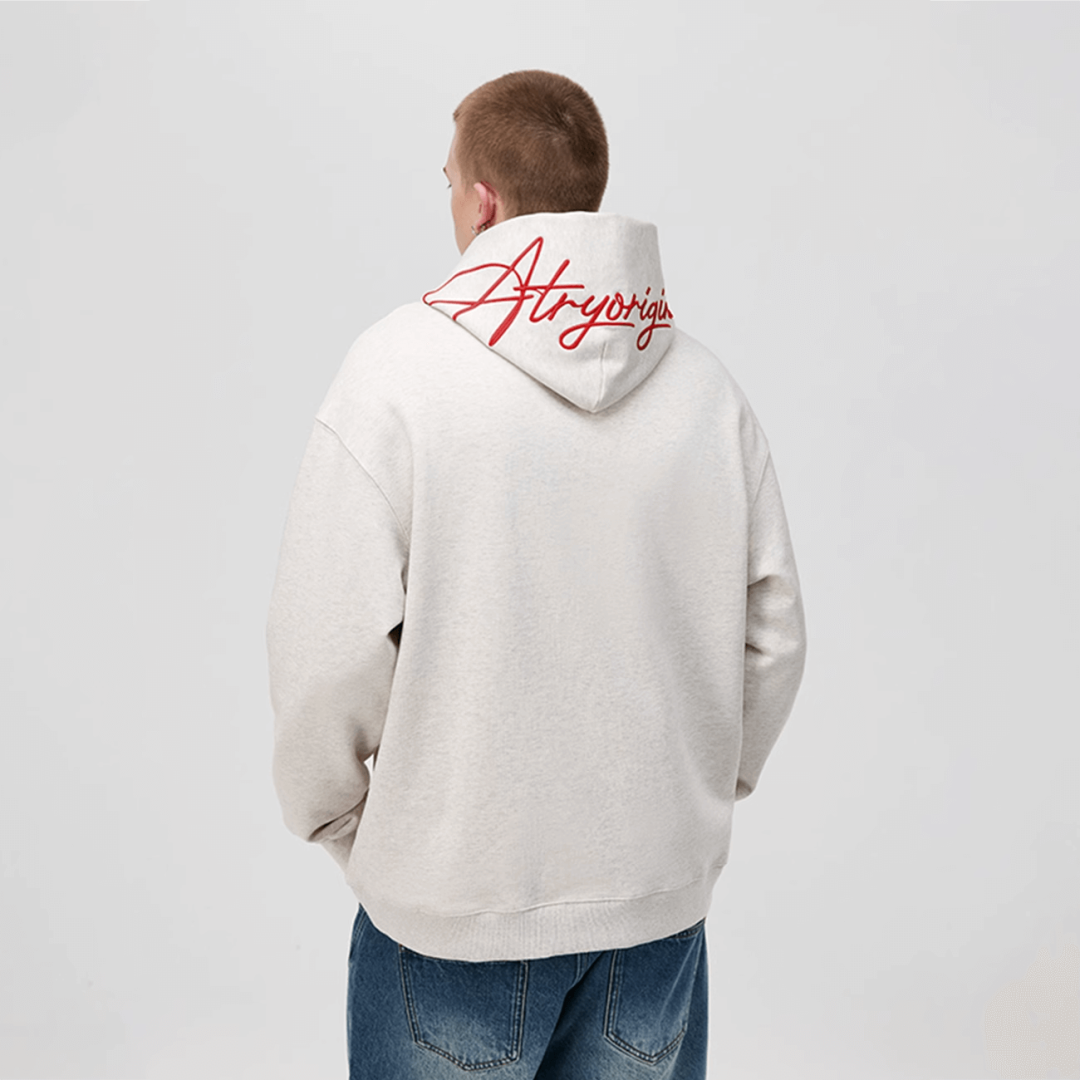 Hoodie with Contrast Stitching
